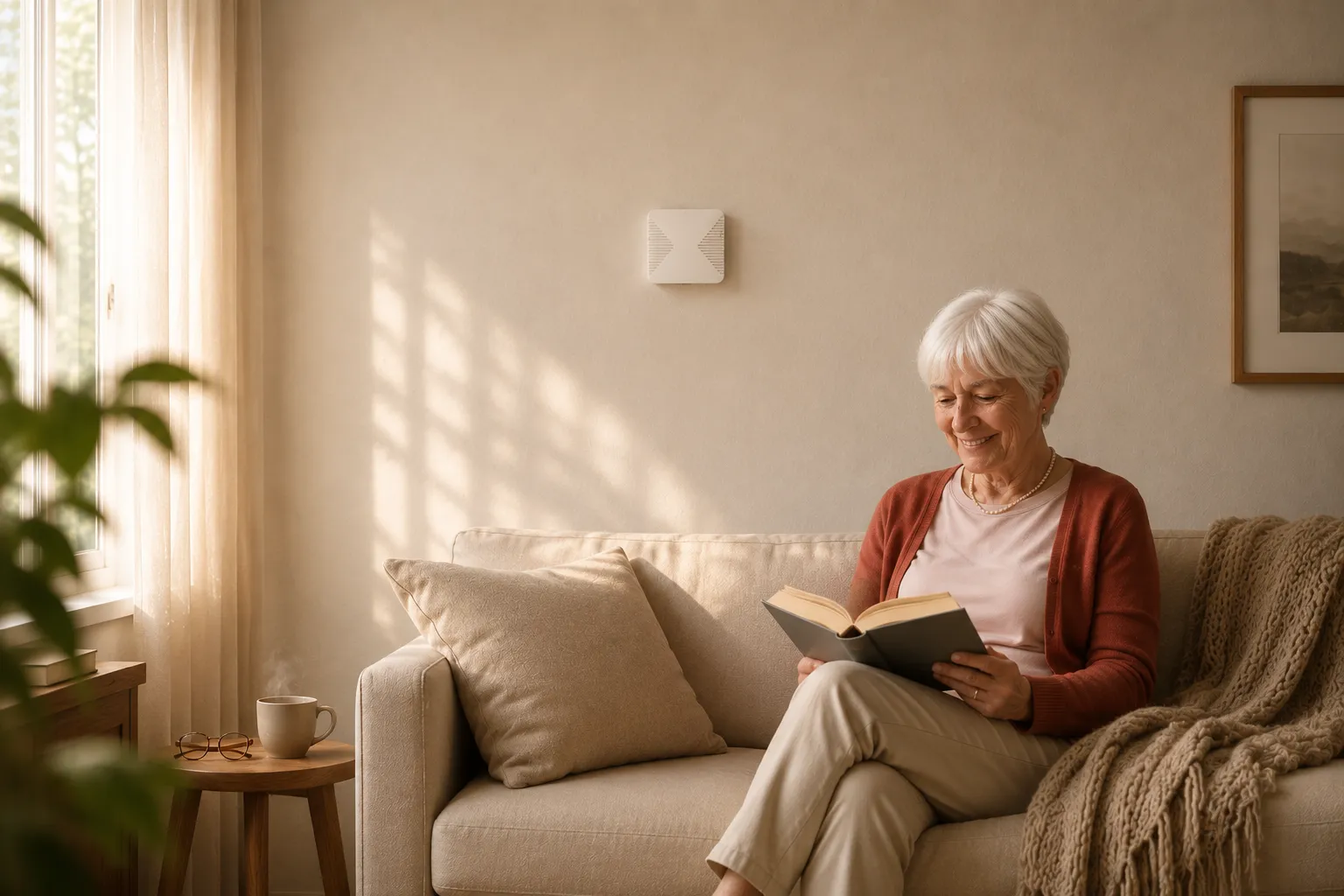 OdeCare radar sensor on the wall